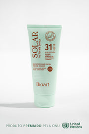 PROTETOR SOLAR FACIAL FÍSICO, NATURAL E VEGANO FPS31 | com cor
