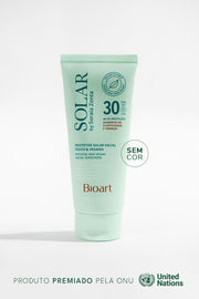 PROTETOR SOLAR FACIAL FÍSICO, NATURAL E VEGANO FPS30 | sem cor
