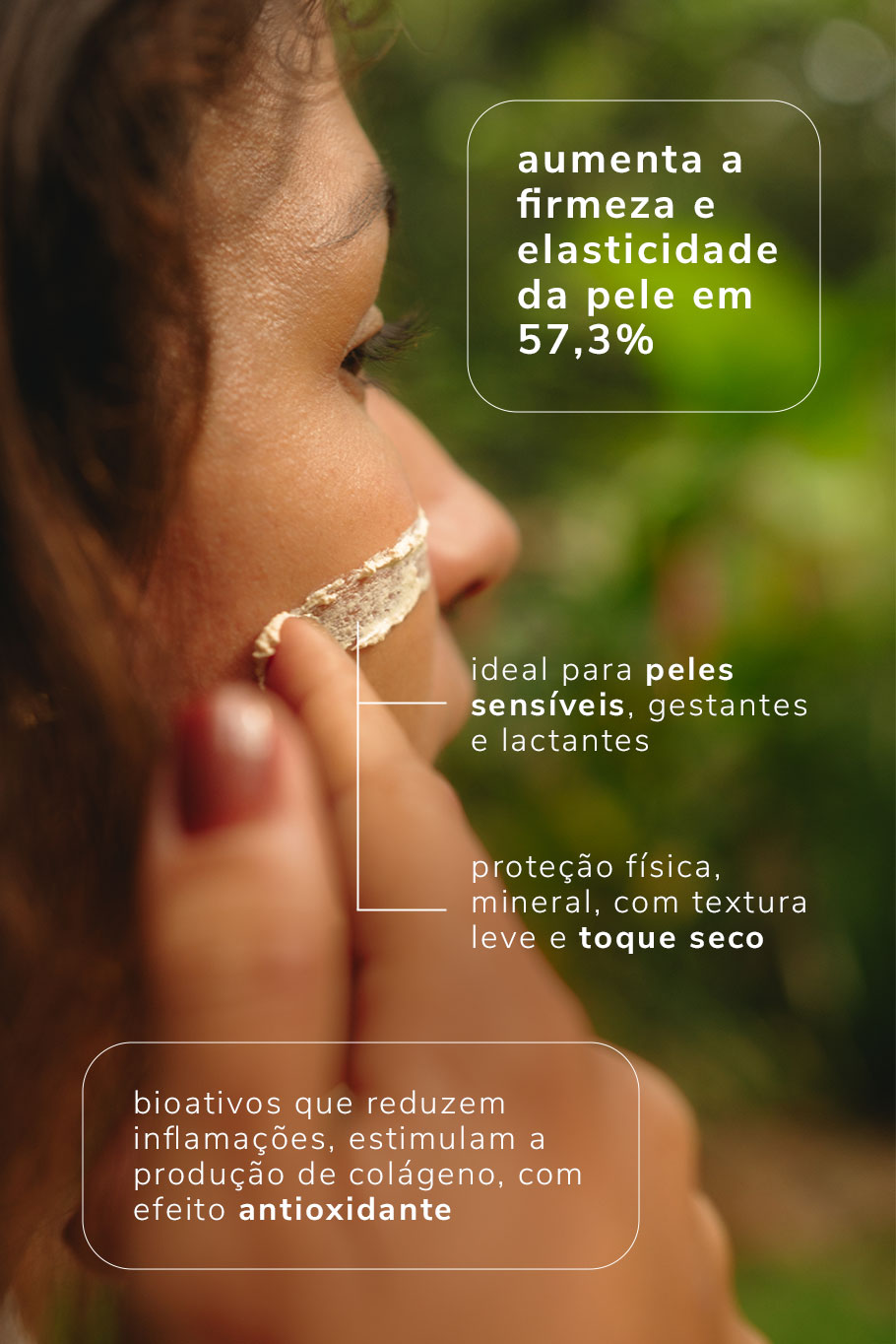 PROTETOR SOLAR FACIAL FÍSICO, NATURAL E VEGANO FPS30 | sem cor